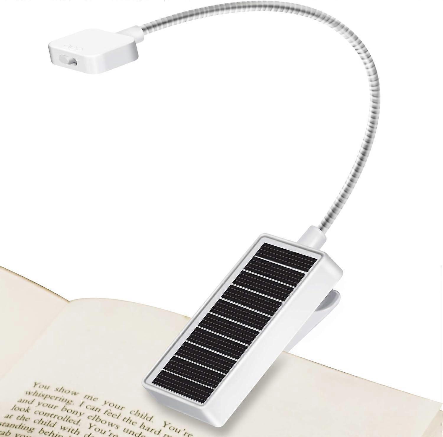 2025,Solar Book Lights,Flexible Clip-on LED Reading Lights USB Rechargeable and Solar Powered