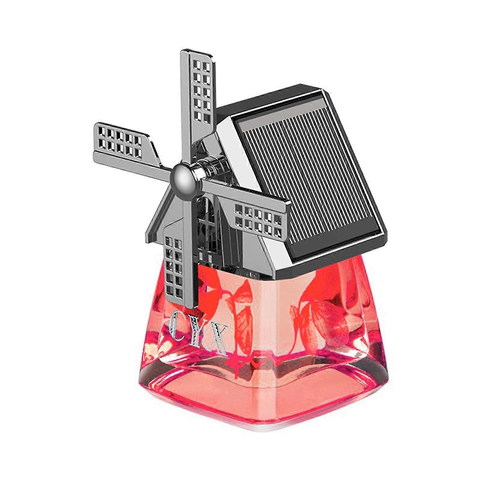 40ml Car Perfume Windmill Design Eco-friendly Deodorant High Temperature Resistant Double-sided Solar Panel Air Purification Lightweight Solar Powered