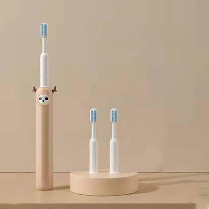 Kid's Electric Toothbrush, Soft Bristles, 3 Brush Heads, Built in Smart 30S Timer, Rechargeable Electric Toothbrush, 3 Modes