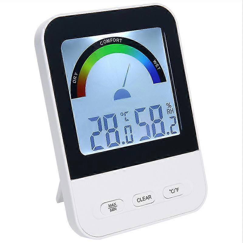 Indoor Hygrometer Thermometer Digital Room Thermometer Temperature Gauge Humidity Monitor Thermometer For Terrariums With Backlight Lcd Display Air Hu