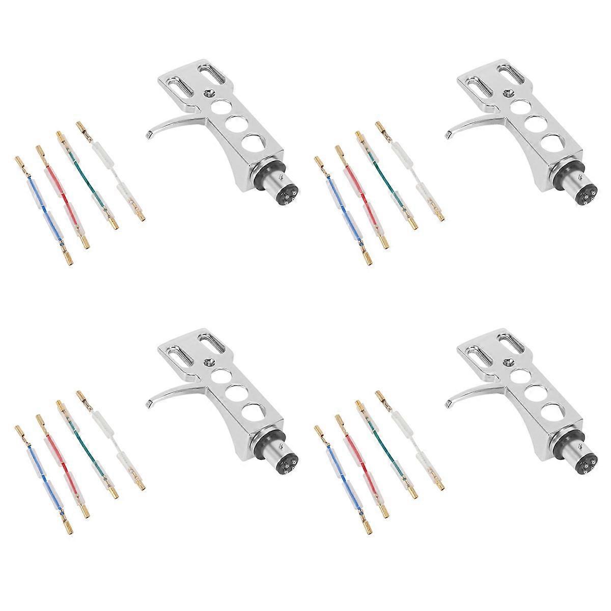 4X Universel LP Disc Tourne-disque Phono Platine Casque 4 broches avec fils OFC pour Direct-Dr Silver