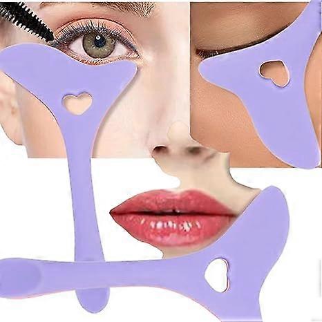 Winged Eyeliner Tool Guide, Smokey Cat Stencils for Eyes, Flexible Beginners, Eyeshadow Eyebrow Applicator Mascara Guard Makeup Lipstick Silicone Mask