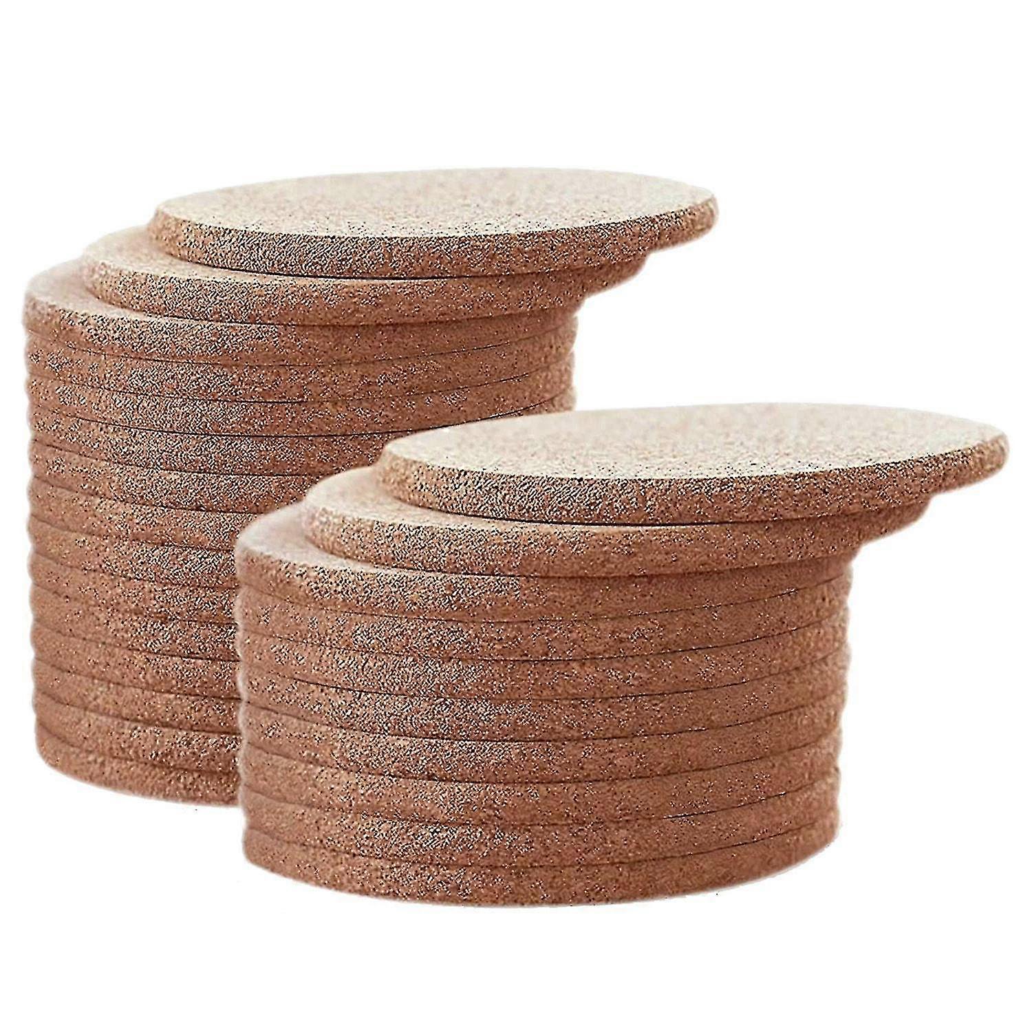 25pack cork coasters compatible with drinks, absorbent heat resistant reusable