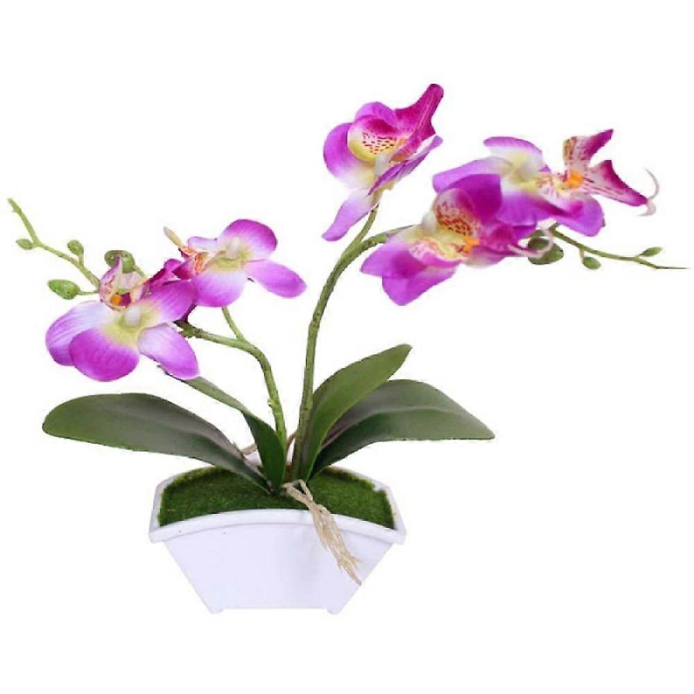 Orchidea farfalla bonsai artificiale con vaso - Decorazione della tavola domestica