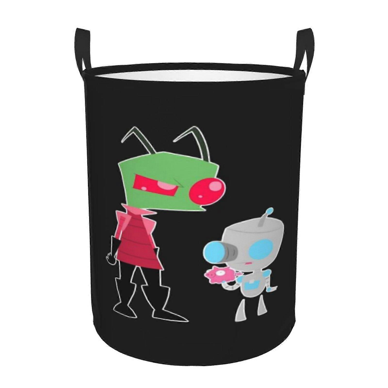 Invader Zim 3d Grafische Vlam Wasmand Brand Vlam Kleding Hamster Opslag Met Handvat-SYS28360