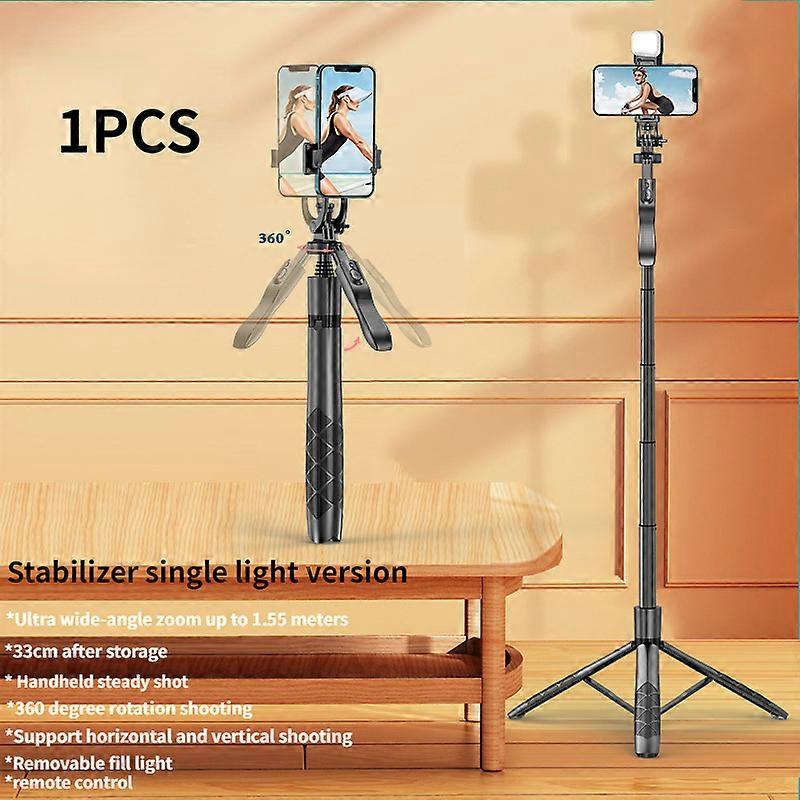 Bluetooth Selfie Stick Fill Light Floor Tripod Handheld Stabilizer Live Mobile Phone Bracket Fill Light Flesh Light