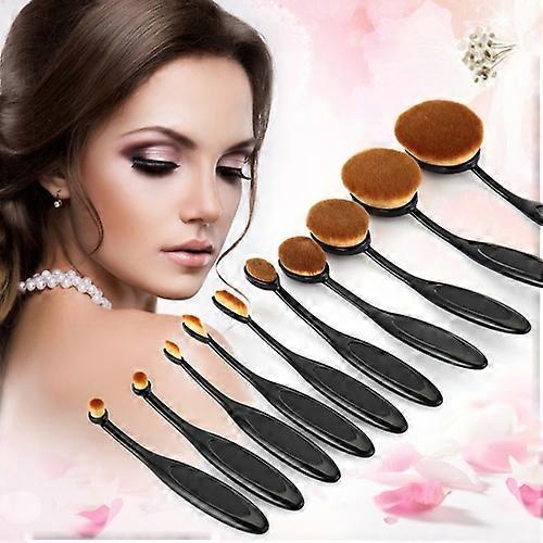 10 PCS Toothbrush Style Handle Makeup Brush Eyebrow Brush Set
