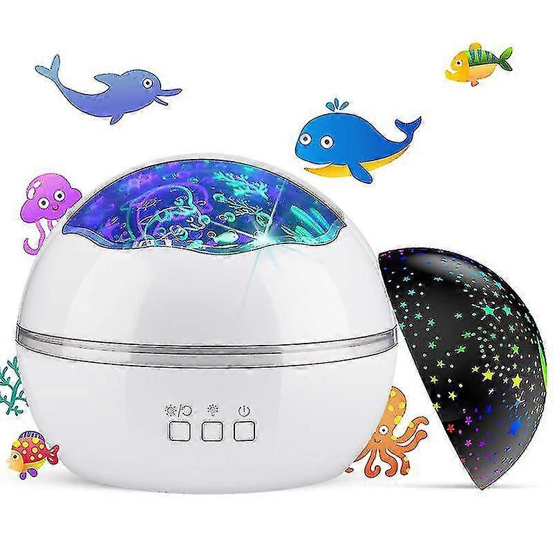 Projector Lamp, Delicacy Night Light Child 2 In 1 Bedside Lamp Projector