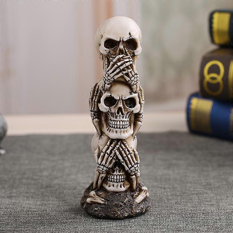 Resin decorative skull totem