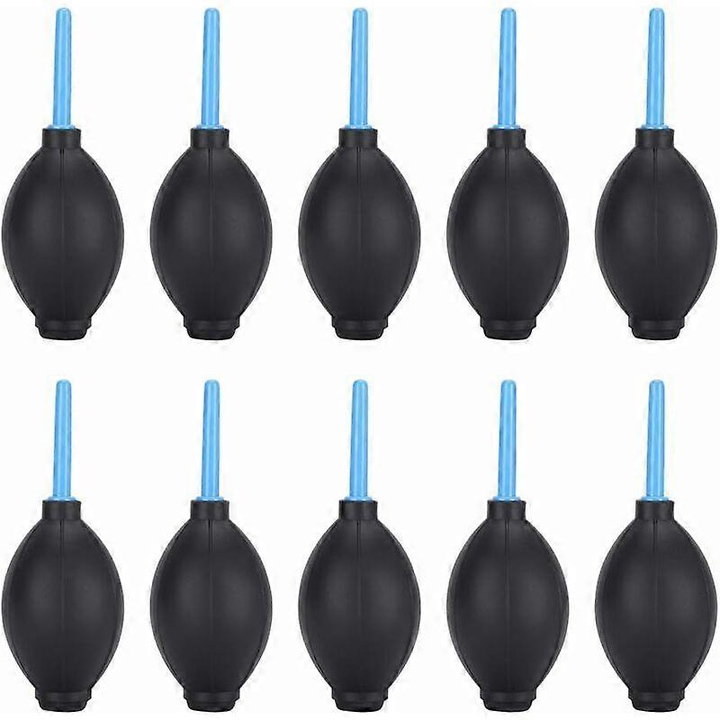 Set of 10 rubber air blowers for cleaning dust and dirt from camera lenses and sensitive electronics