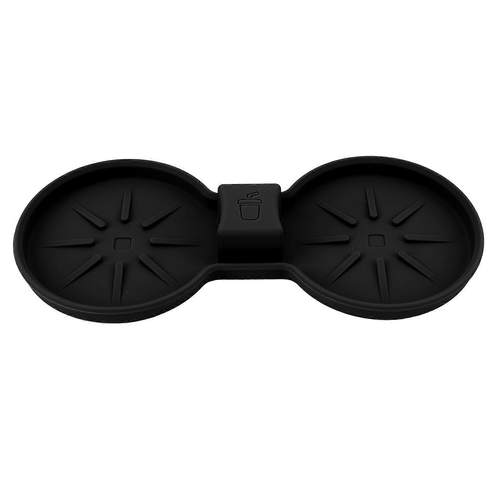 Middenconsole Bekerhouder Invoegen Mat Antislip Waterdicht Temperatuurbestendig Bekerhouder Pad Mat Vervanging voor Tesla Model 3 S X Zwart