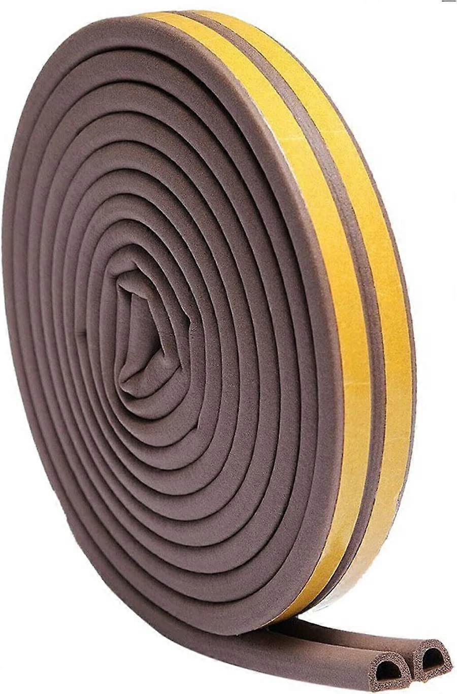 Door Window Draught Excluder Strip, Self Adhesive D Type 10m