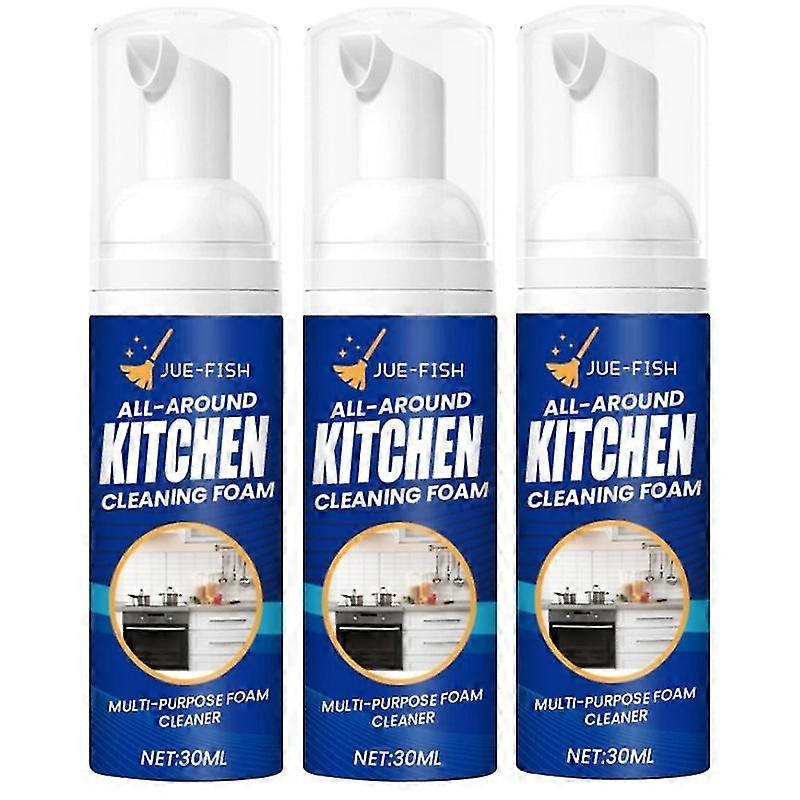 3pcs Multi-purpose Cleaning Bubble Cleaner Spray Foam Kitchen Grease Dirt Removal