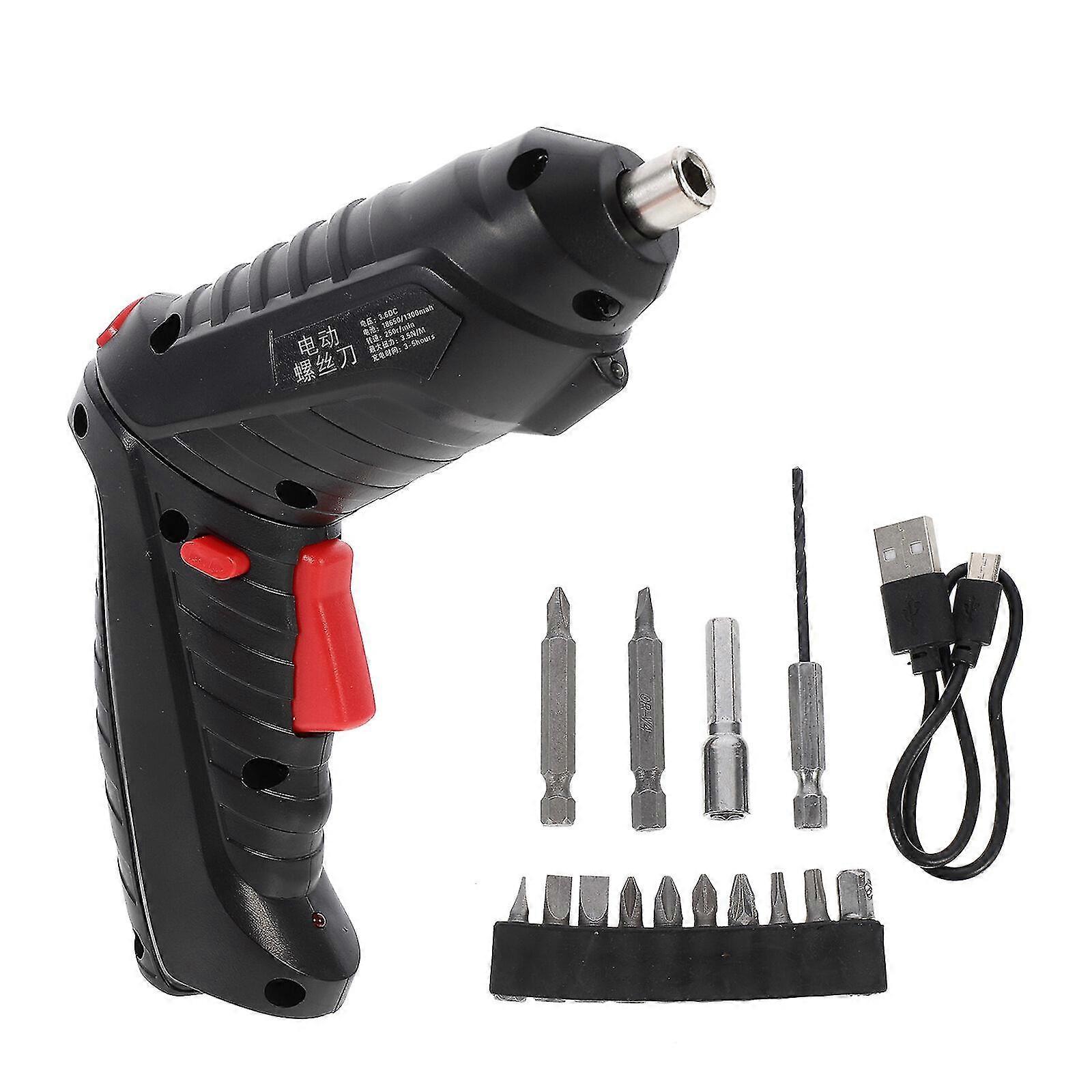 1 Set Multi-function Screwdriver Chargeable Small Electric Drill Home Screw Kit