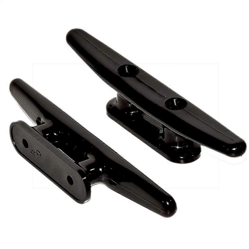 2 Pack Black Nylon Boat Cleat 6 Inch - Rope Cleat, Kayak, Boat Dock Cleats - Perfect for Marine, De