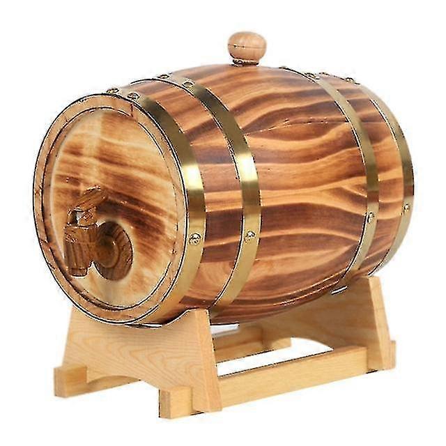 MIMIGO Oak Barrel, 1.5 L / 3 L Oak Storage Barrel Built-in Foil Liner To Stor
