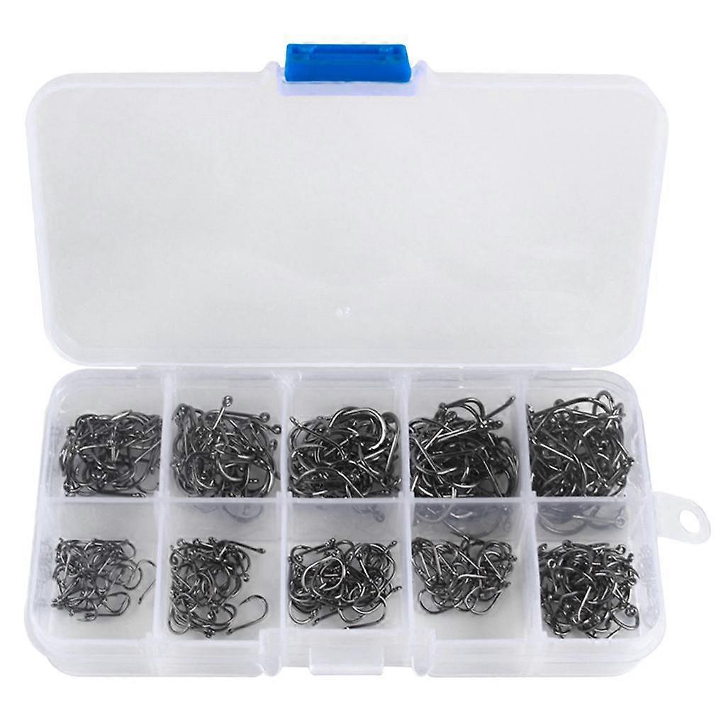 2X 300pcs / Set Assorted Carbon Steel Jig Hooks Box