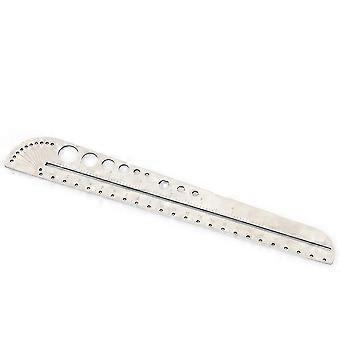Multifunktions lineal kompasser Protractor Rustfrit stål Sekskant lineal Skala værktøj