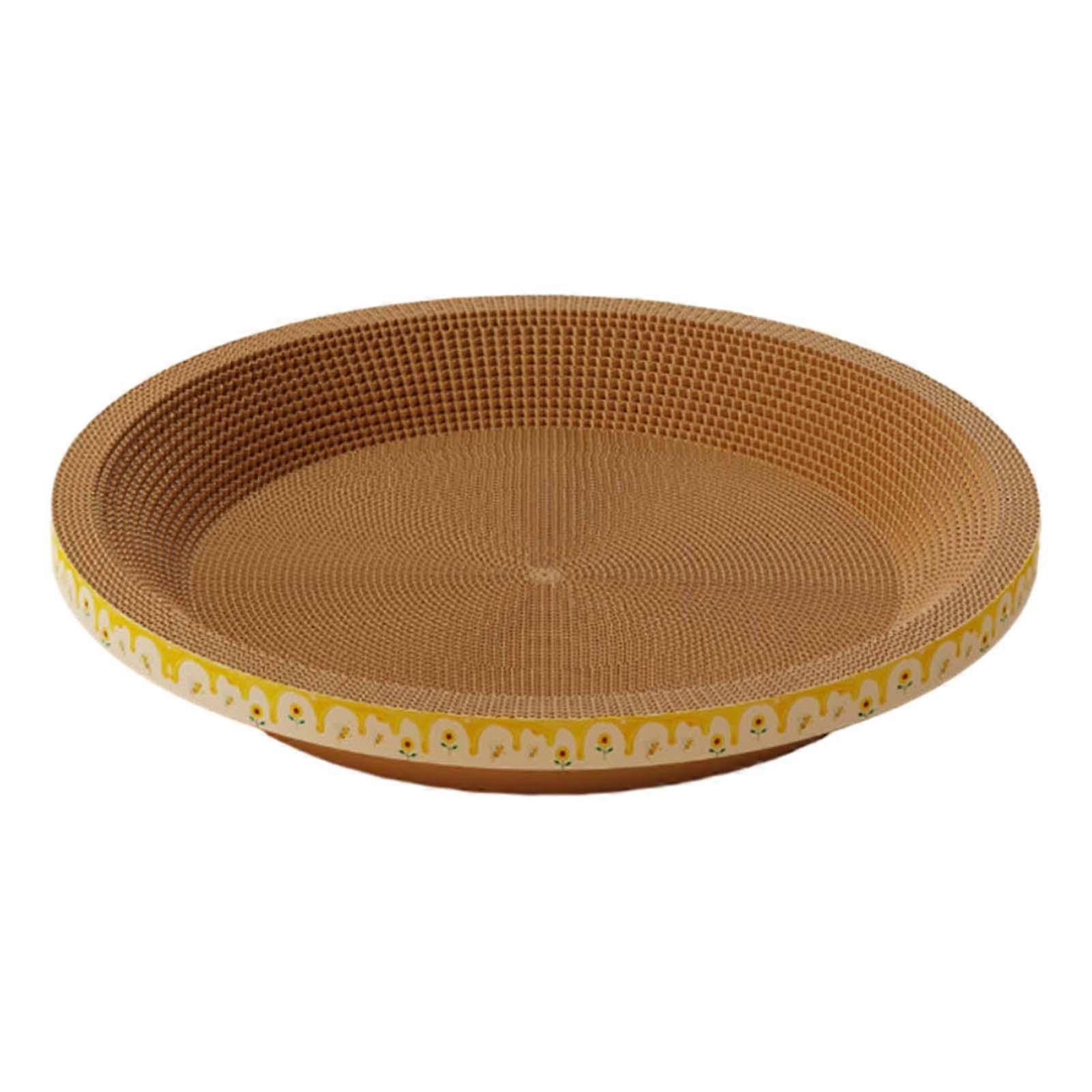 Round Cat Scratcher Pad Bed Round Cat Scratcher Board Interactive Toy Pet Cats Sleeping Bed for Small Medium Large Cats Kitty