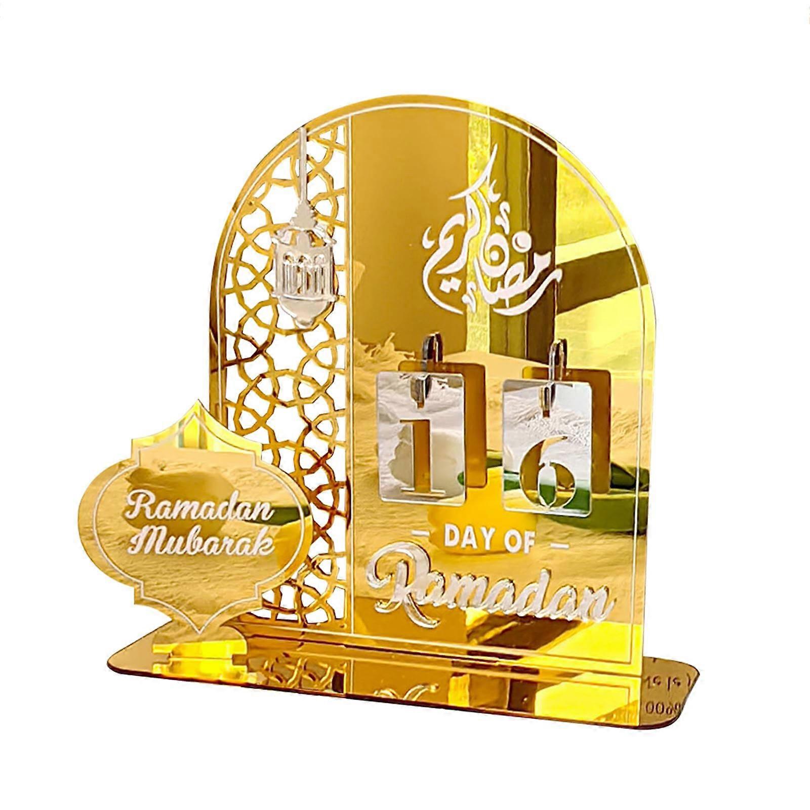 Stylish Ramadan Eid Decor: 30-Day Countdown Acrylic Calendar