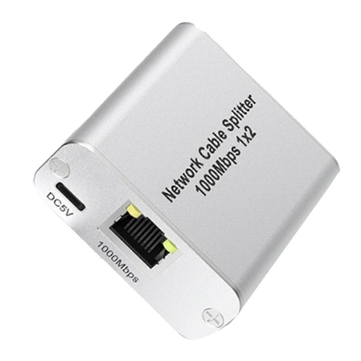 Ethernet Splitter 1 to 2 High Speed Gigabit Ethernet Switch 2 Port Internet RJ45 LAN Splitter for C