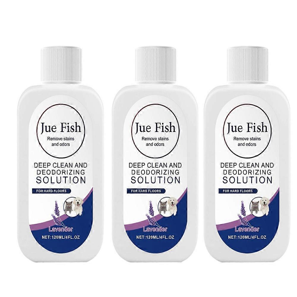 3pcs Jue Fish Lavender Remove stains and odors DEEP CLEAN AND DEODORIZING SOLUTION FOR HARD FLOORS