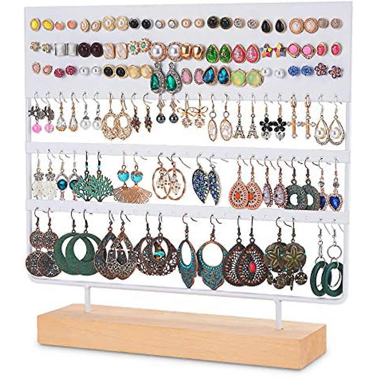 Schmuck Organizer Stnder Ohrring Display Ohrring Organizer Stnder Ohrring  Halter Schmuckstnder Halter mit Holz TablettSchale fr Ohrringe Display  Heimgebrauch | Fruugo DE