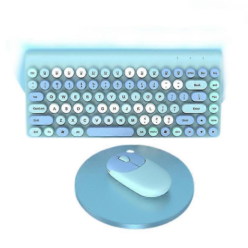 ワイヤレスカラーマッチングキーボード&マウスセット、パンクキーキャップデザイン