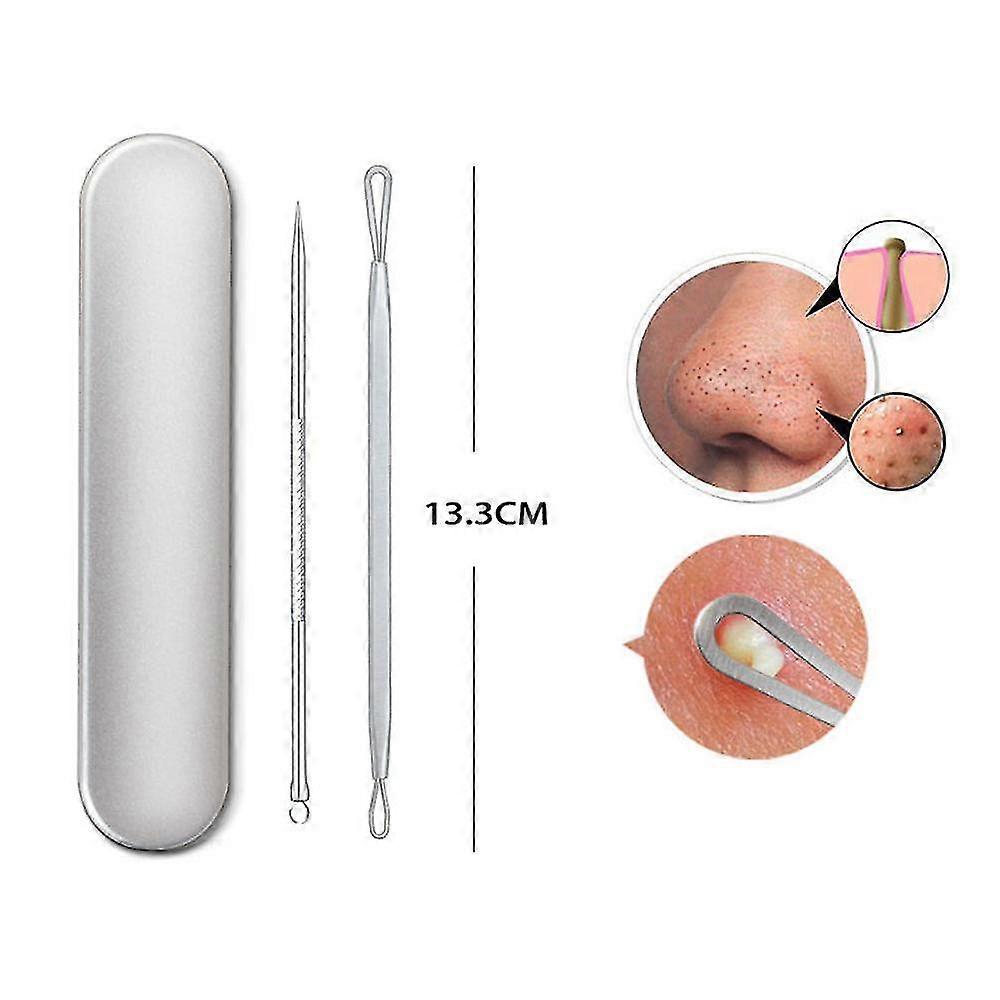 2PCS Stainless Steel Acne Needle Cell Clamp Tool Set