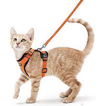 Katzengeschirr, weiches Leinengeschirr, Katzengeschirr, Katzengeschirr, Katzenanzug, verstellbare Katzenweste