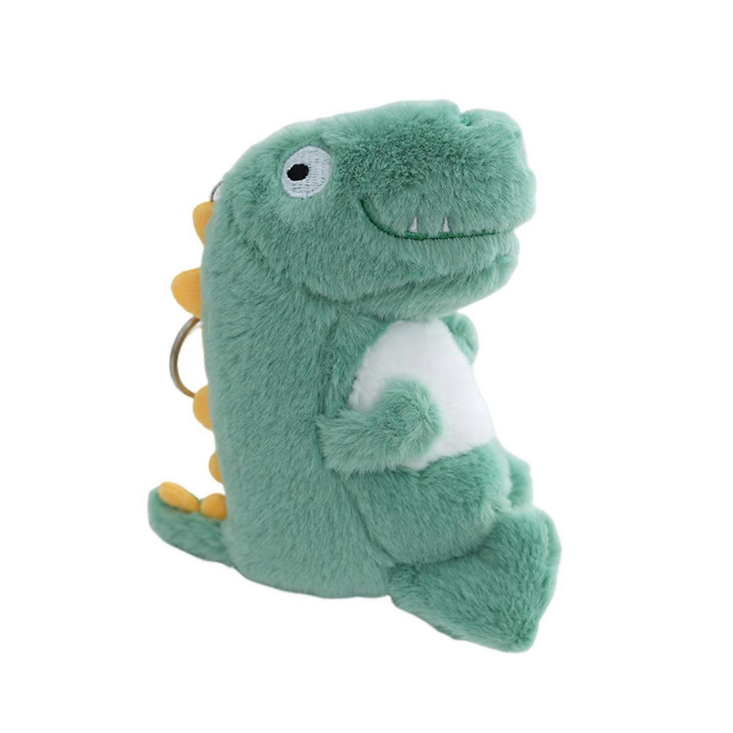 Cartoon Dinosaur Pendant Plush Stuffed Animal Keychain Elastic Soft Portable Schoolbag Shoulder Bag