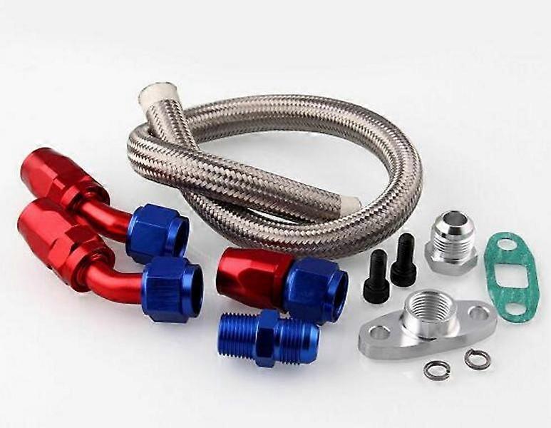 Universal Turbo Oil Return Drain Line Kit T3 T4