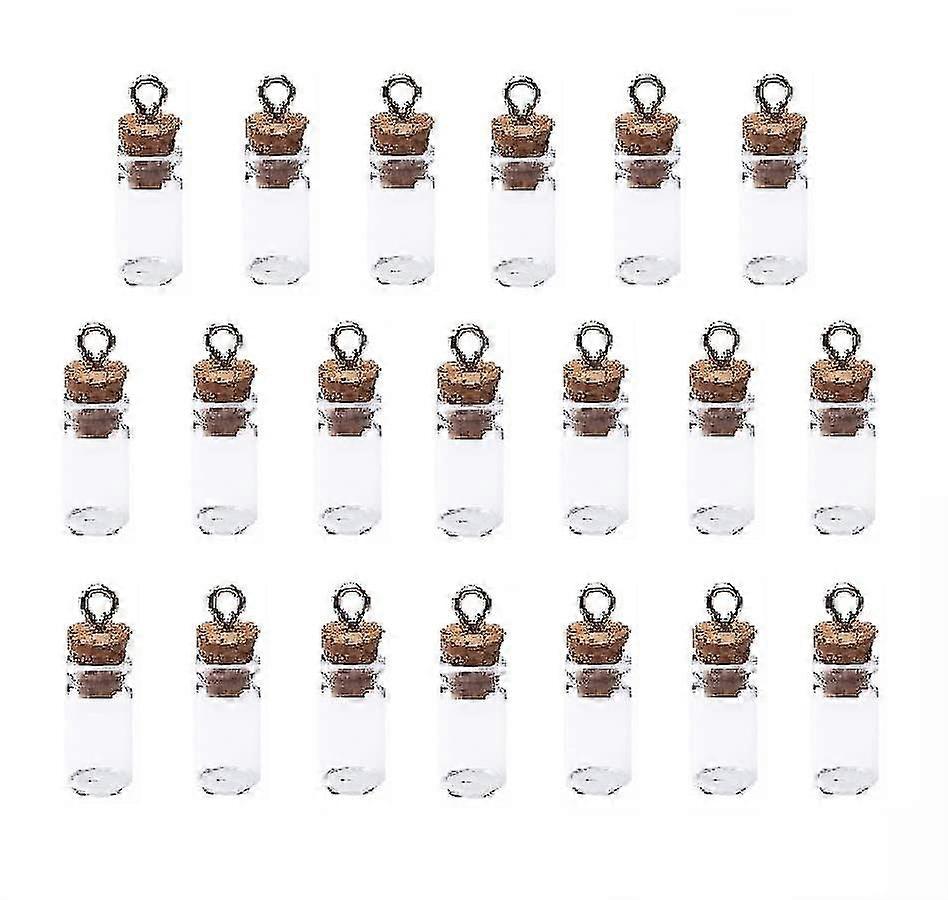 20 Pcs 0.5ml Small Mini Glass Bottles With Cork, Clear Spell Glass Jars With Cork Lids Miniature Glass Potion Bottles
