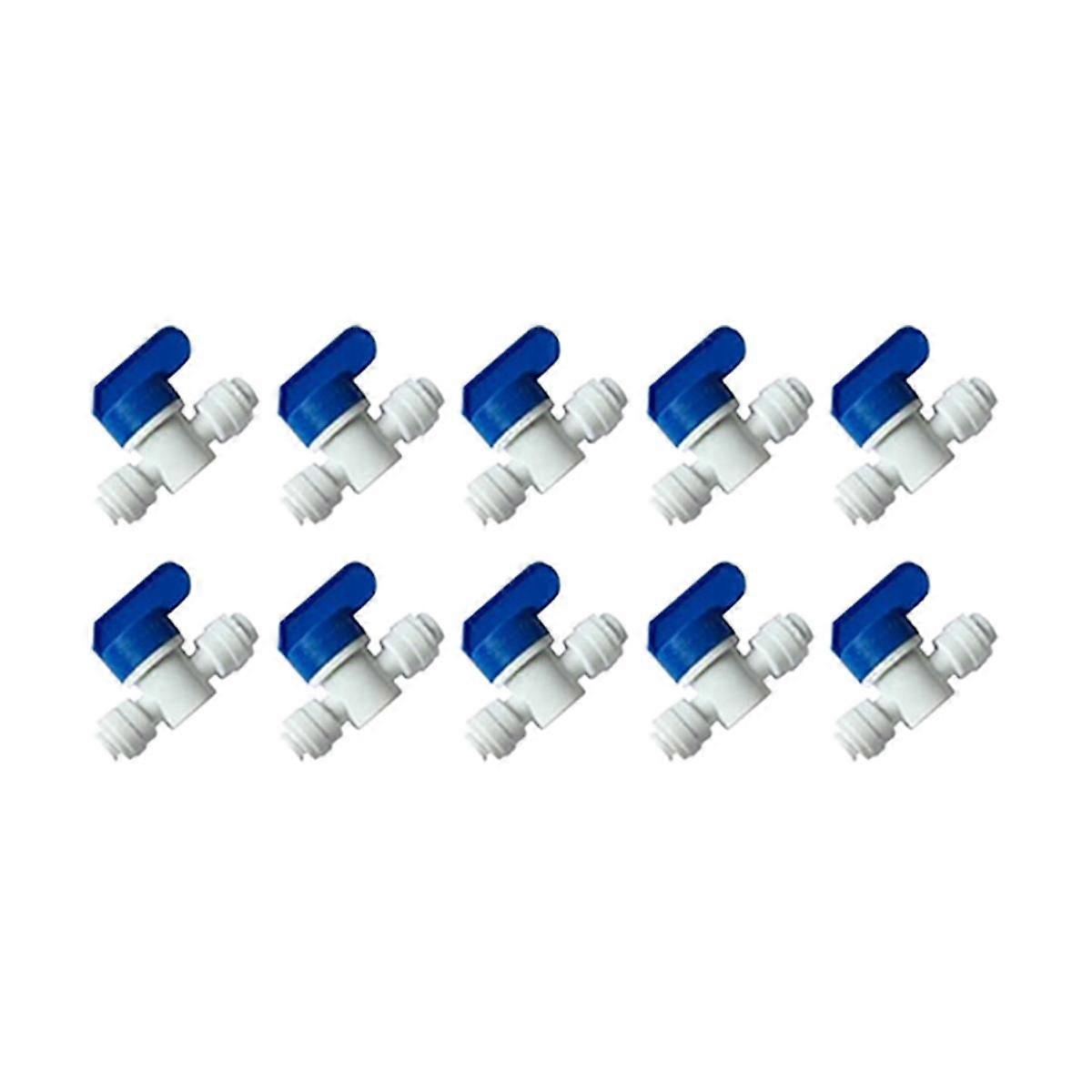 Diameter Ball Valve Quick Connect Fitting 1/4 x 1/4 Inch OD Valve Water System (Package 10)
