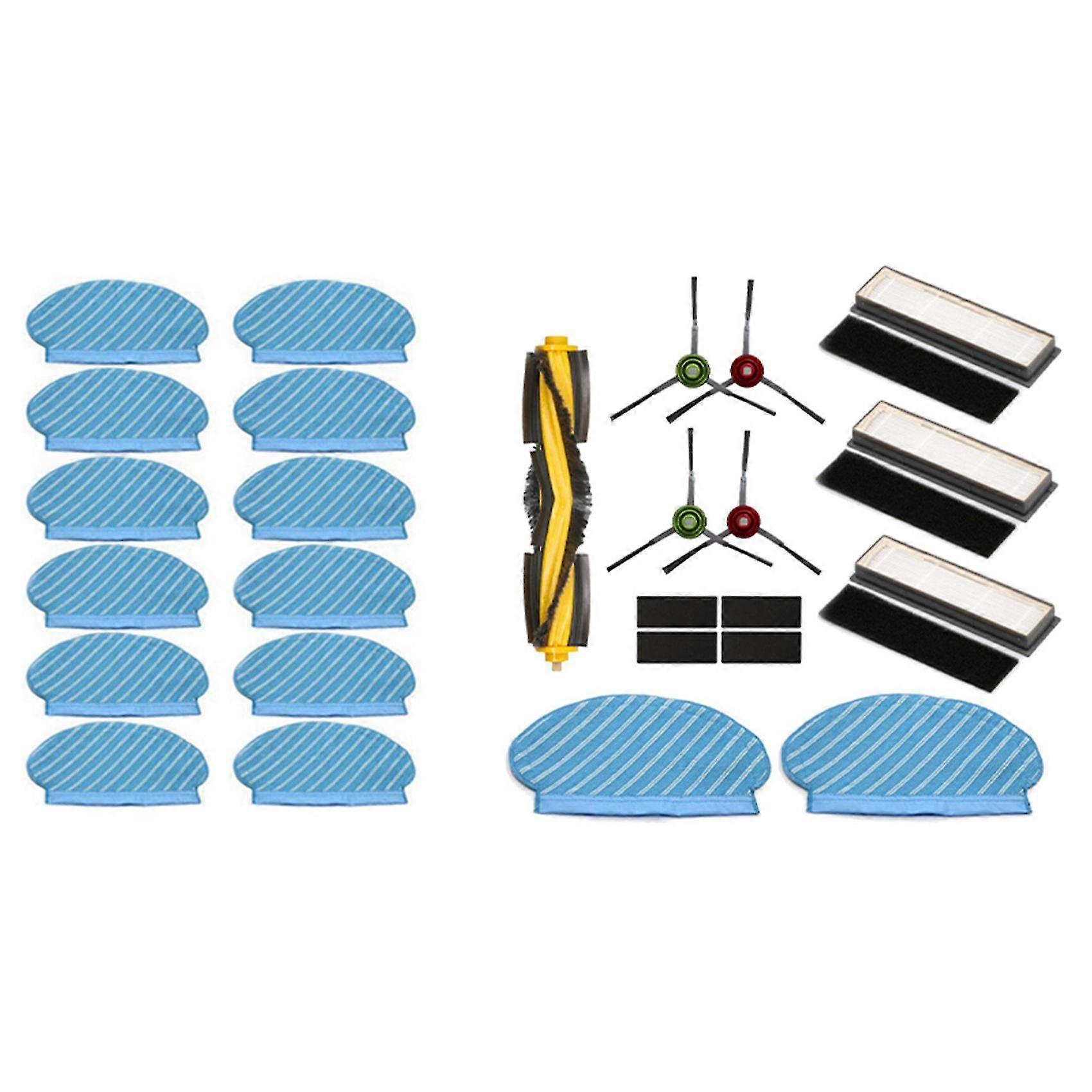 Roller Side Brush Filter Mop Cloth Kit For Ecovacs Deebot Ozmo 950