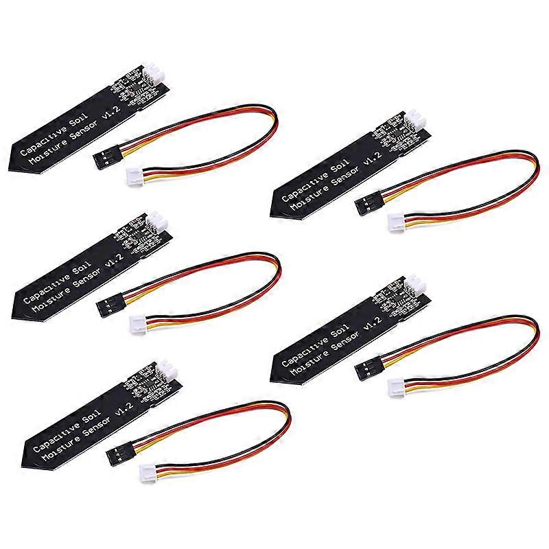 GTBL Capacitive Soil Moisture Sensor Module Corrosion Resistant 3.3-5.5V With Gravity For Arduino Moisture Detection 5Pcs-Gold