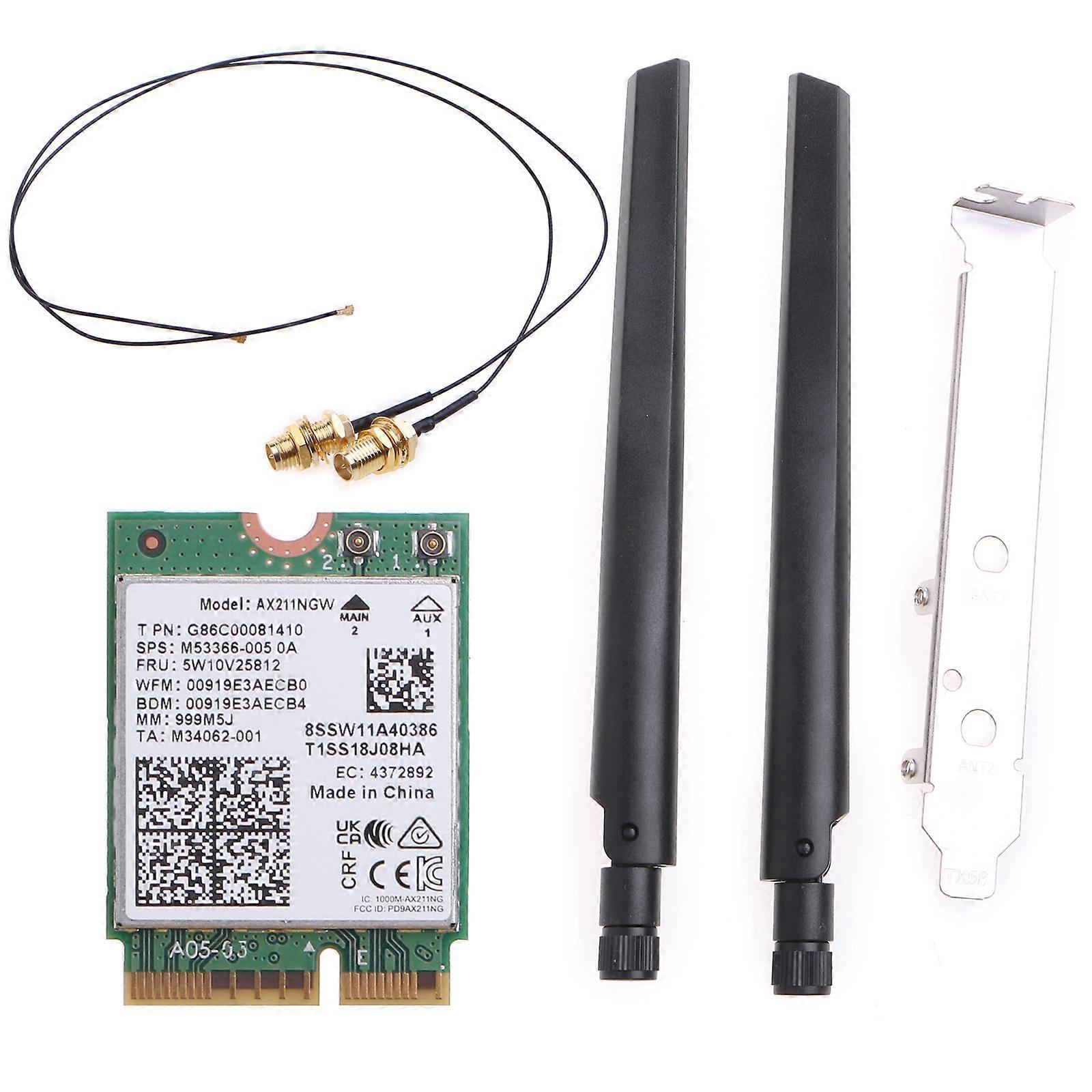 BT5.2 Wireless 802.11ax 2.4G/5G/ Support MU-MIMO AX210NGW Gigabit Network Card