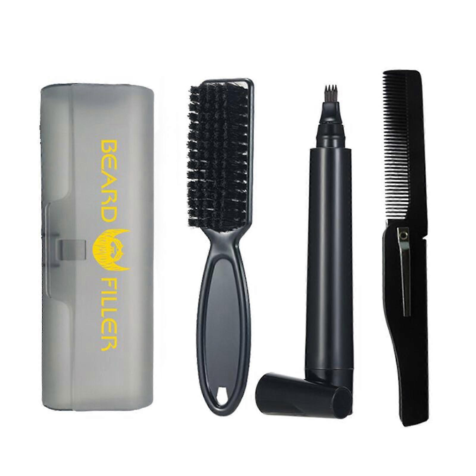 Beard Pen, Beard Brush, Beard Comb, Storage Case