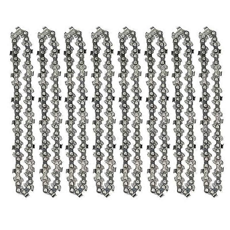 8 Pcs 4 Inch Mini Steel Chainsaw Chain Electric Pruning Saw Accessory Garden Tool Replacement
