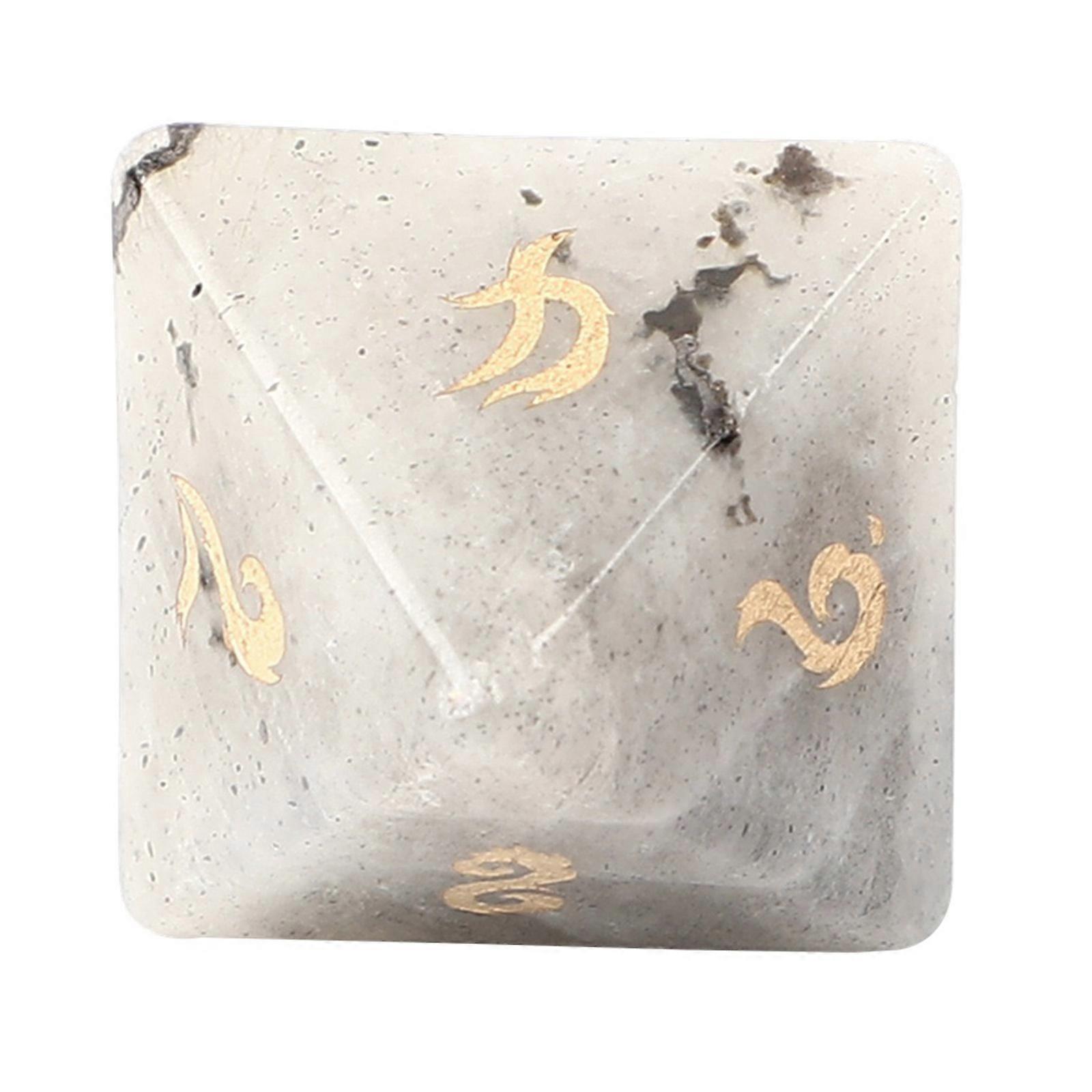 Different Number of Faces Natural Gemstone Dices Game Props Educational Toys