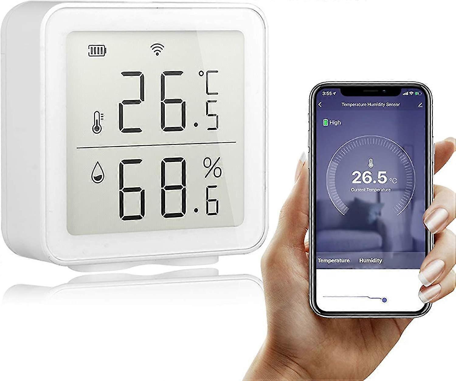 Sensore di temperatura wireless Wifi, monitor di umidità della temperatura Wifi, termometro igrometro interno wireless, sistema di scena domotica