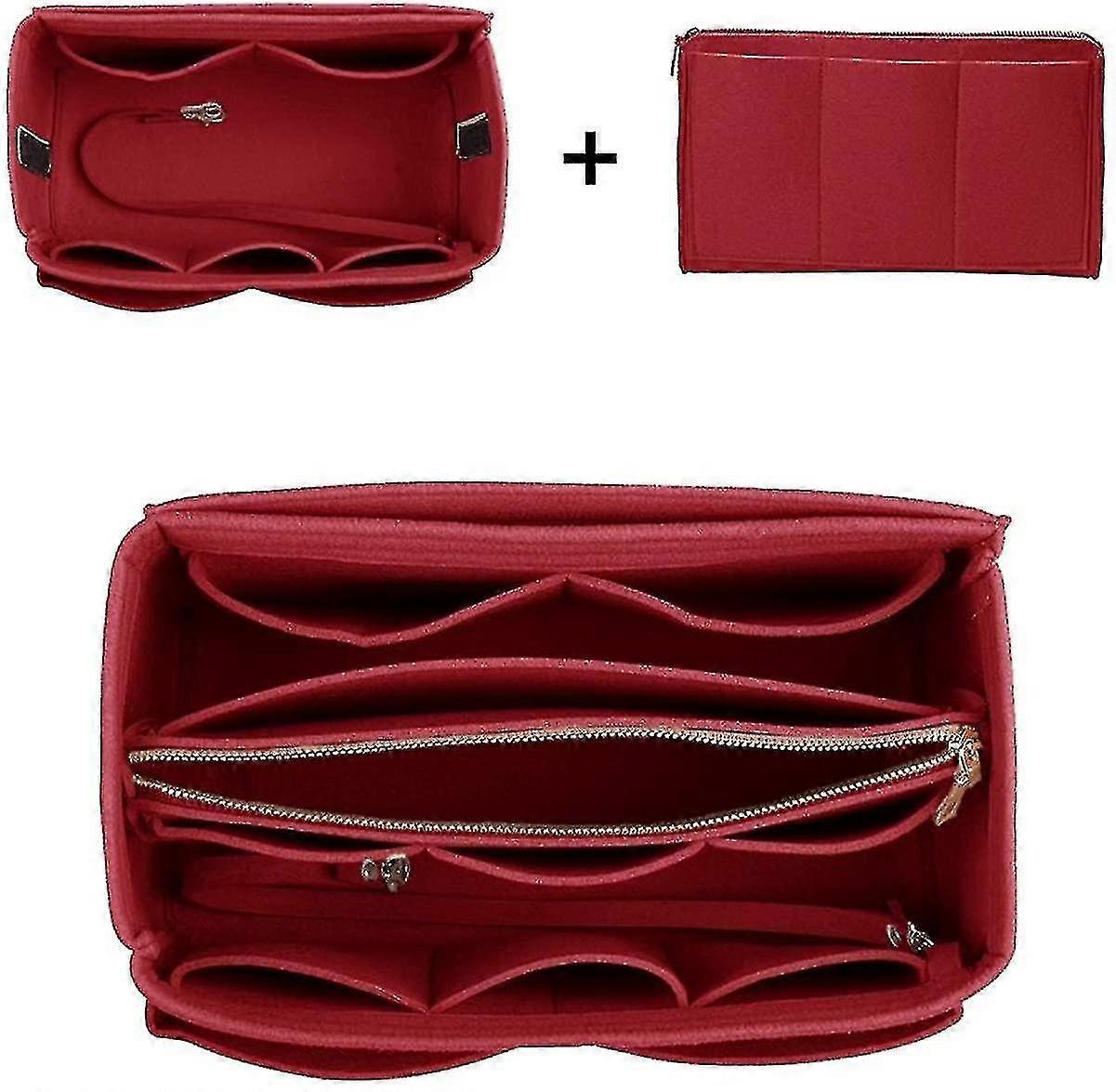 Purse Organizer Insert, Felt Bag Organizer With Zipper, Handbag & Tote Shaper For Speedy Neverfull Tote
