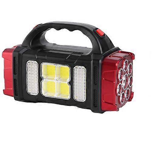 Solar LED Flashlight Portable USB Rechargeable Flashlight Waterproof COB Torch Light Powerful Solar Light for Camping Hiking