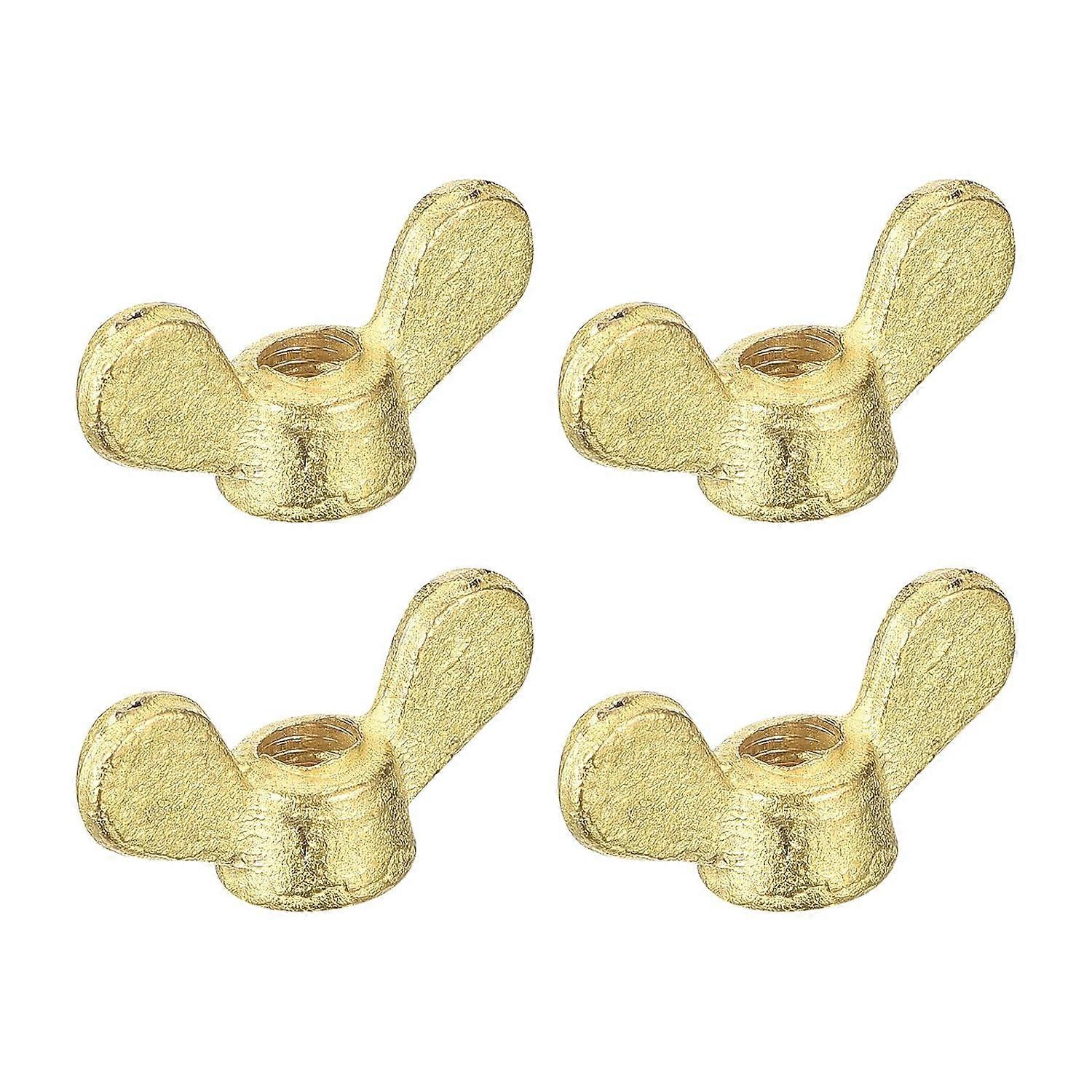 Flügelmuttern aus Messing, M5 Flügelmutter Hand Twist Tighten Befestigungselemente 4Pcs