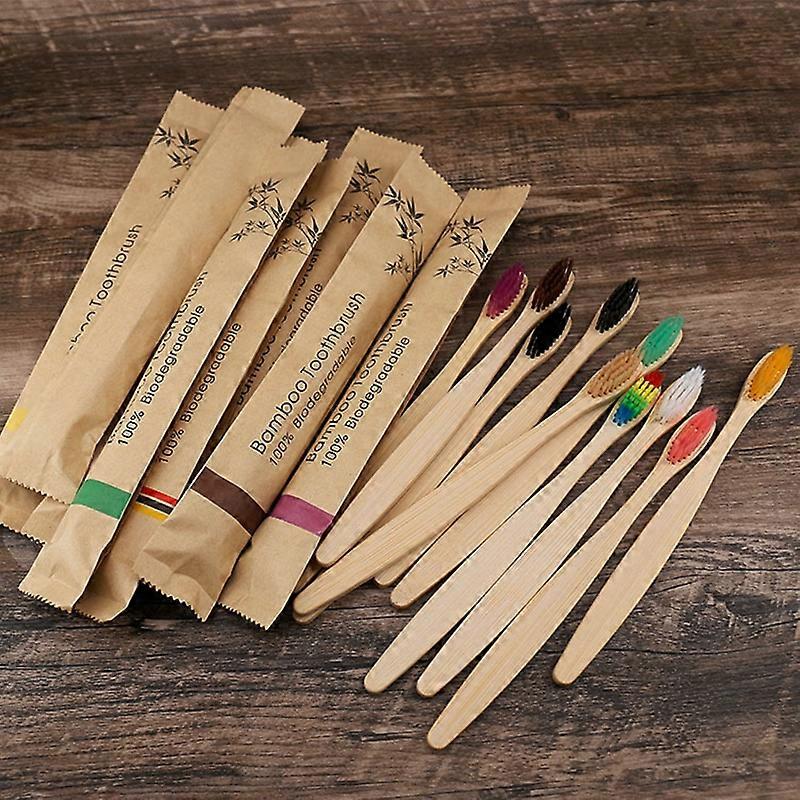 1pc ECO φιλική οδοντόβουρτσα μπαμπού οδοντόβουρτσες Resuable φορητή ενήλικη ξύλινη μαλακή οδοντόβουρτσα για το εγχώριο ξενοδοχείο ταξιδιών στοματική φροντίδαΟδοντόβουρτσες