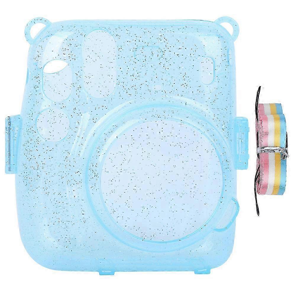 PVC Camera Protective Case Cover Shell Scratch Proof Antifall for Instant Camera mini11(blue )