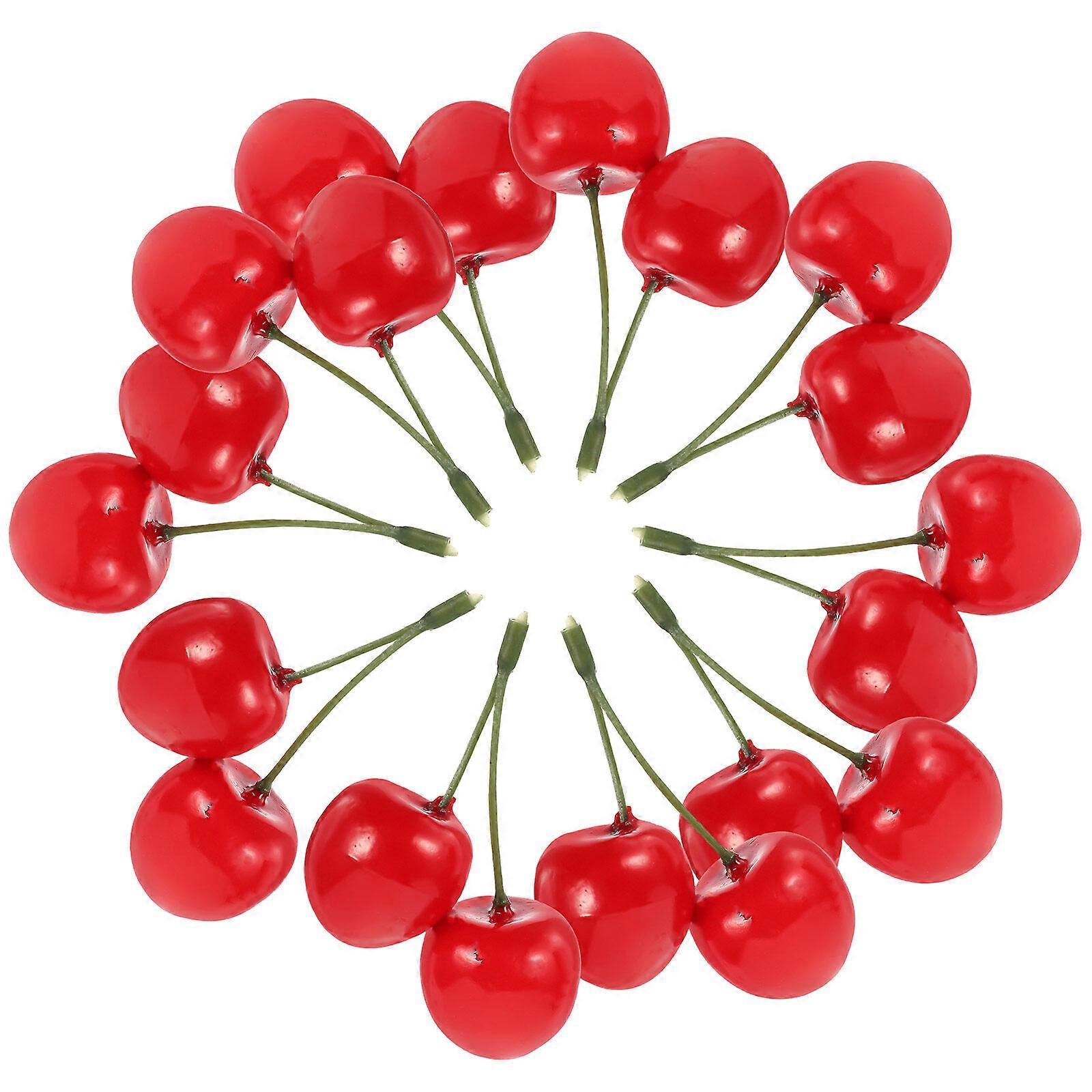 10pcs Artificial Fruit Models Fruit Decor Cherry Model Simulated Cherry Model