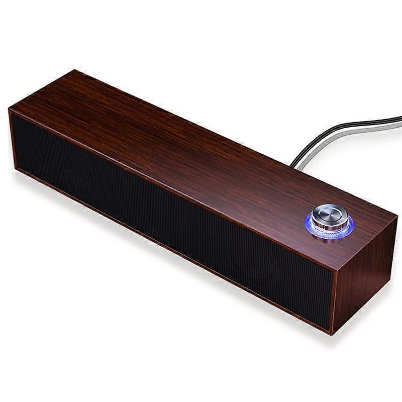 Wired/Bluetooth-compatible5.0 Connection Walnut Speakers USB Power Supplies