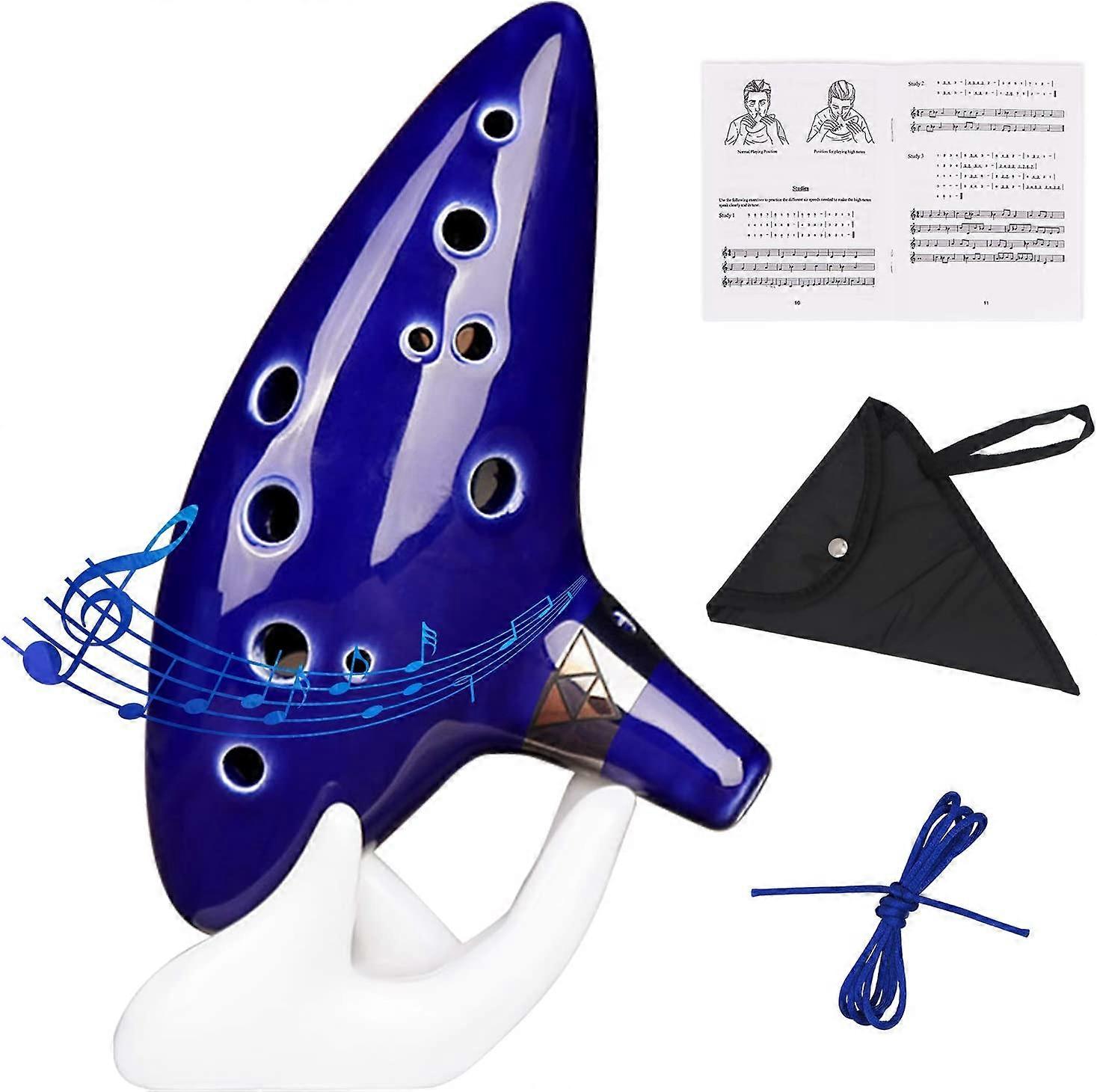 Legend of Zelda Ocarina 12 Hole Alto C with Textbook and Protective Bag, Perfect for Beginners and Professional Performance