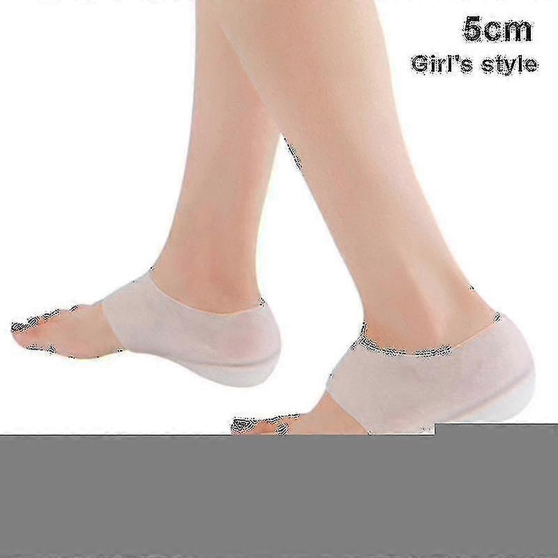 1 paire d’amplificateurs de semelle dissimulés Invisible Height Increase Silicone Insoles Pads